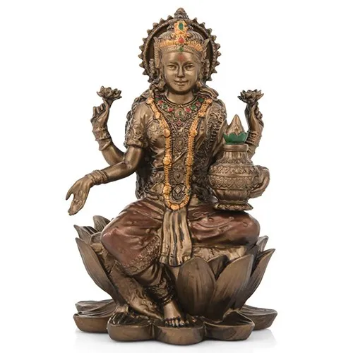 Holy Goddess Lakshmi Polyresin Idol