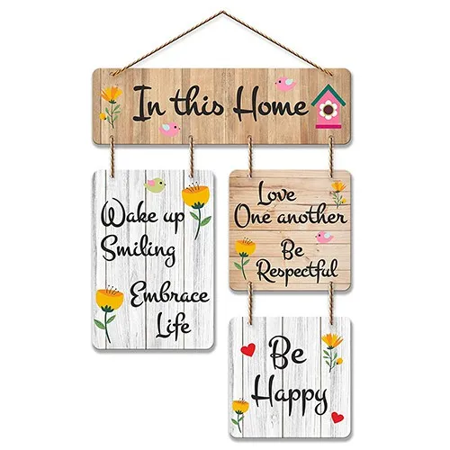 Colorful Wooden Wall Hanging