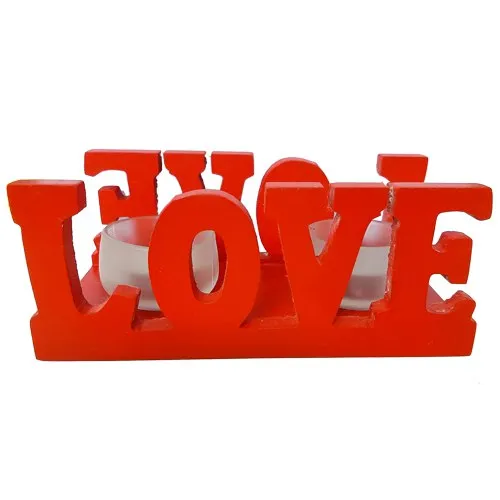 Order Love Candle Stand Gift with 2 Candles