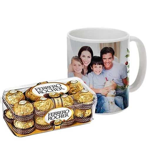 Smarty Personalized Coffee Mug with Ferrero Rocher Chocolates