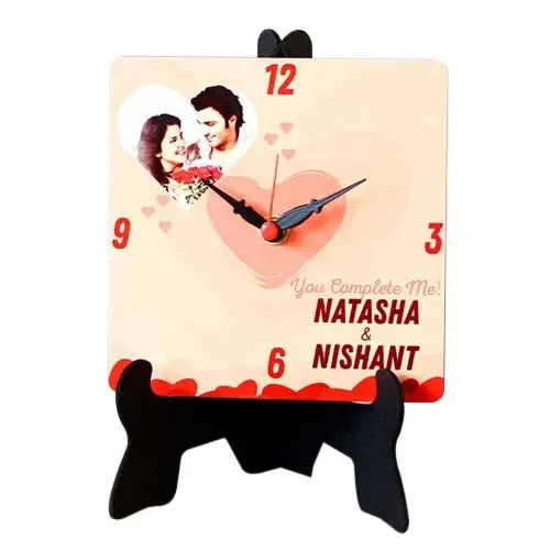 Send Personalized Photo Square Table Clock