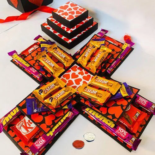 Marvelous Chocolate Explosion Gift Box for Bhai Duj