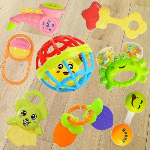 Exclusive Rattles and Teethers Toys Set for Babies
