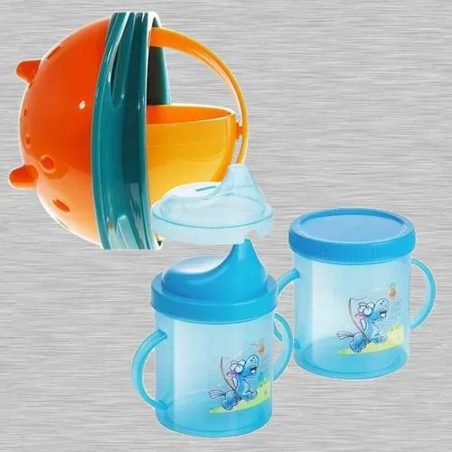 Amazing Non Spill Feeding Gyro Bowl and Sipper Cup Combo