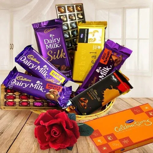 Delightful Gift Hamper Basket with Various Products