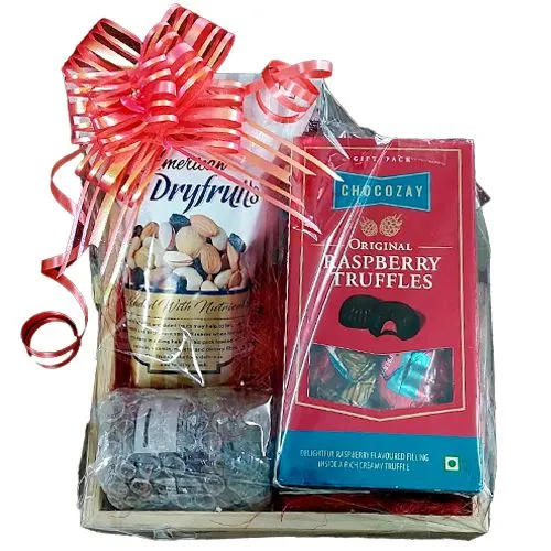 Wonderful Gift Basket Full of Chocolates with Nuts N Jam