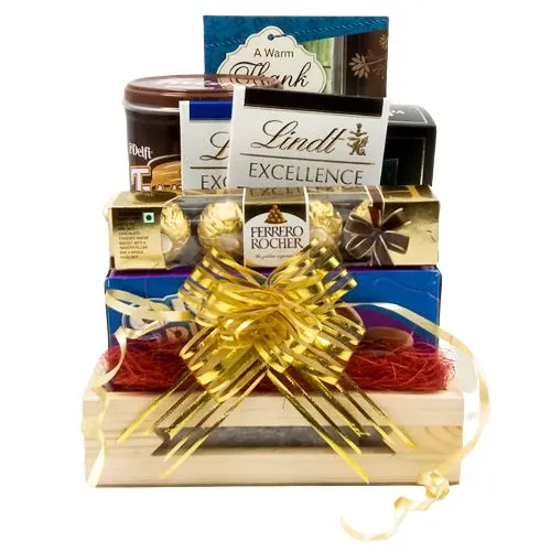 Alluring Gift Basket of Assorted Chocolates