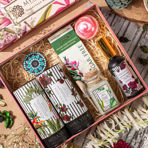 Wellness Kit with Sugar Free Chocolates from Myra Veda