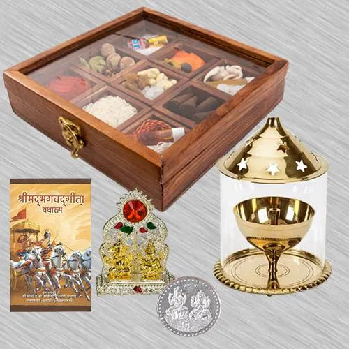 Exclusive Housewarming Puja Gift in Wooden Box