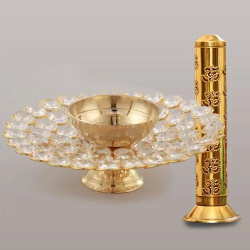 Remarkable Akhand Diya N Agarbatti Stand with Ash Catcher