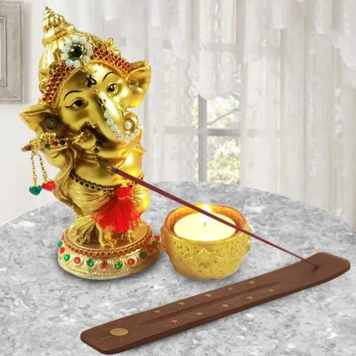 Wonderful Ganesha Idol with Agarbatti Stand