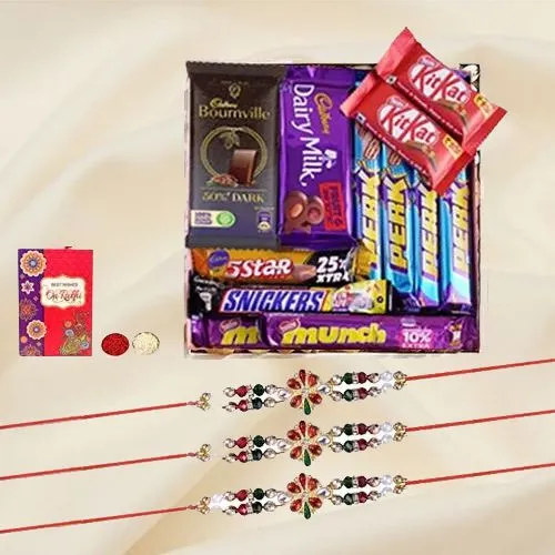 Choco Goodies n Stone Rakhi sets