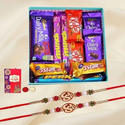 Chocolate Cheer n Om Rakhi