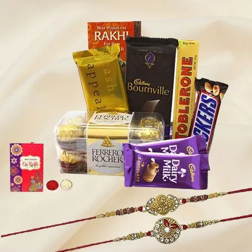 Fancy Rakhi with Syrupy Chocolates