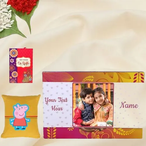 Peppa Pig Rakhi N Personalized Choco Delight