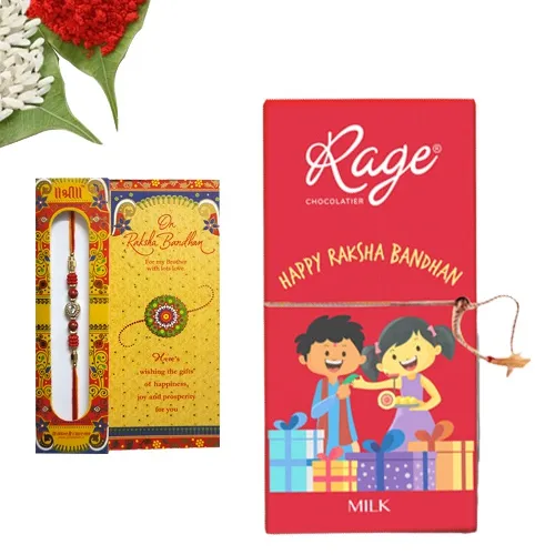 Personalized Cheer Chocolate N Rakhi Combo