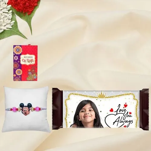 Twosome Rakhi N Personalized Chocolates