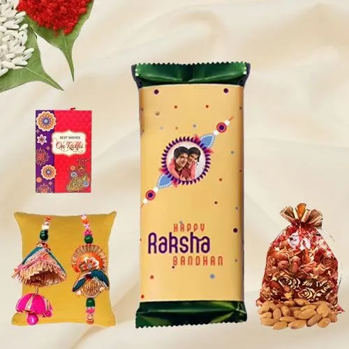 Rakhi Pair with Personalized Choco Fest