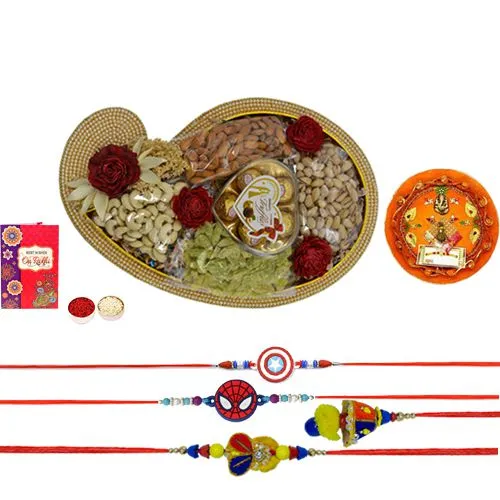 Health-booster Dry Fruits N Family Rakhi