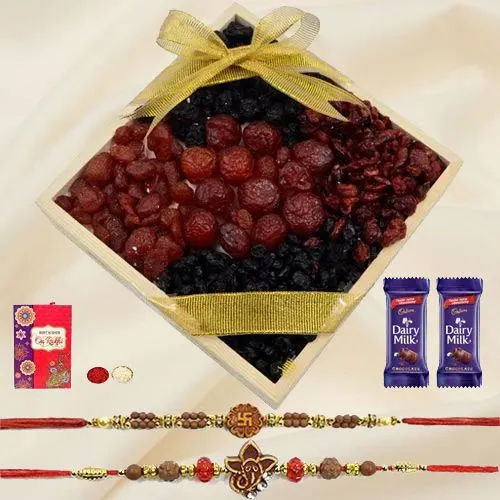Pious Rakhi with Dry Fruits Sorted