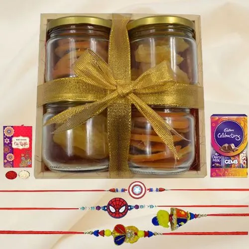 Divine Family Rakhi in Dried Fruits Splurge