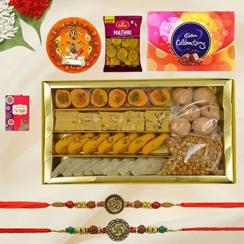 Rudrakhsha Rakhi n Sweet Blessings