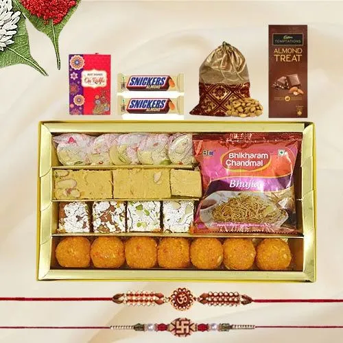 Auspicious Rakhi with Dandy Sweets