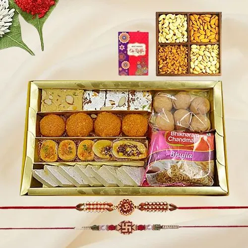 Sweetness Refined with Rudrakhsha Rakhi