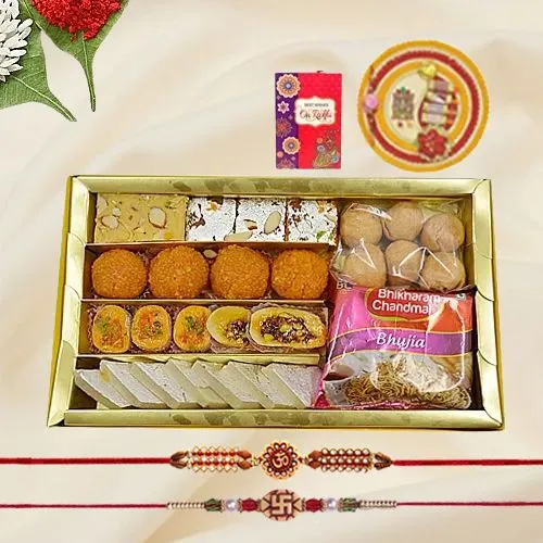 Auspicious Rakhi N Sweets Gifts