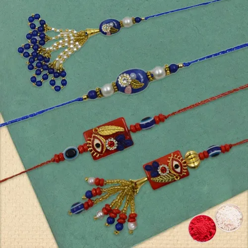 Set of 2 Royal Raja Rani Rakhi Pair