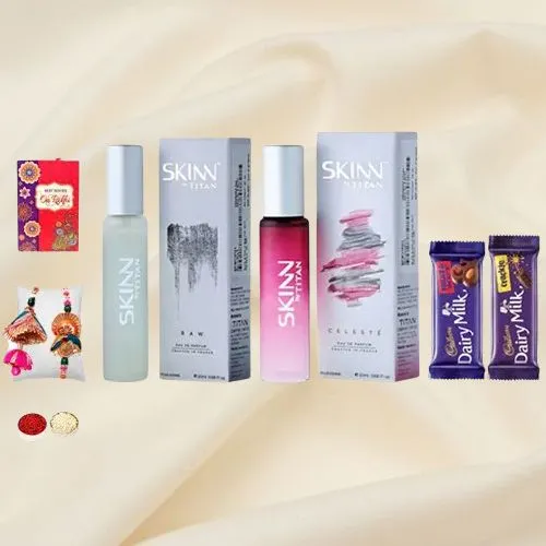 Combo of Titan Skinn Perfume for Couple Rakhi