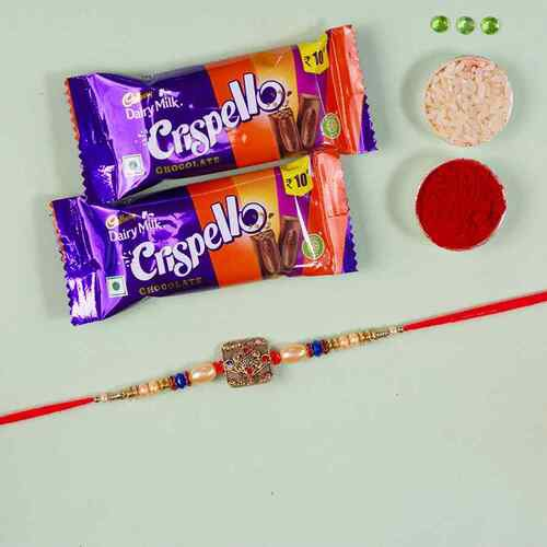 Kundan Rakhi & Chocolates