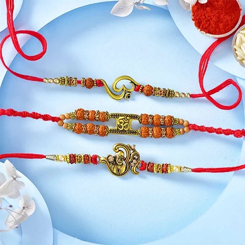 Exquisite Om Rakhi Set