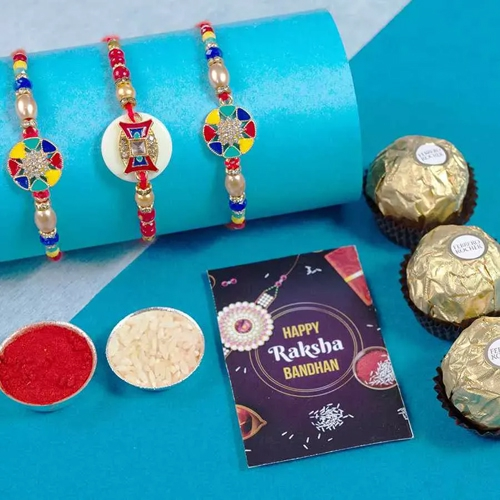 Kundan Rakhi Set Bonanza