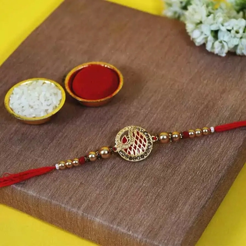 Designer Kundan Rakhi for Bhai