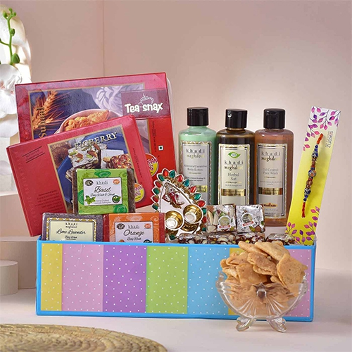 Suave Single Rakhi Khadi Hamper