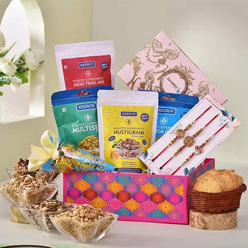 Attractive Rakhi N Treats Combo Hamper