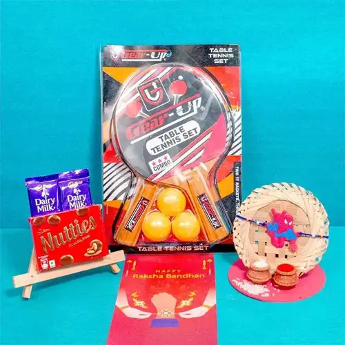 Fantastic Table Tennis Rakhi Hamper