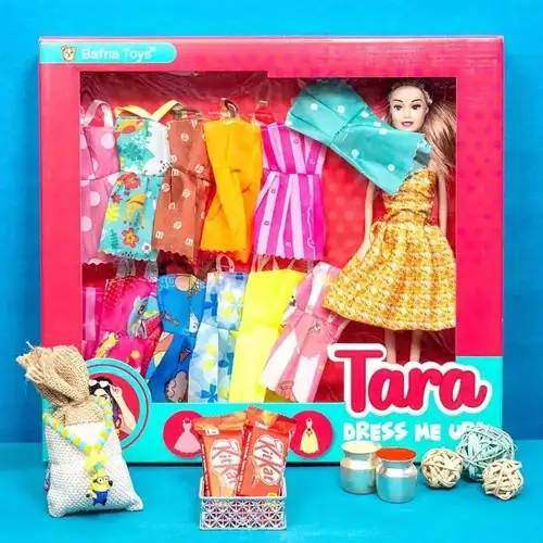 Elegant Tara Doll with Chocolates  N  Rakhi