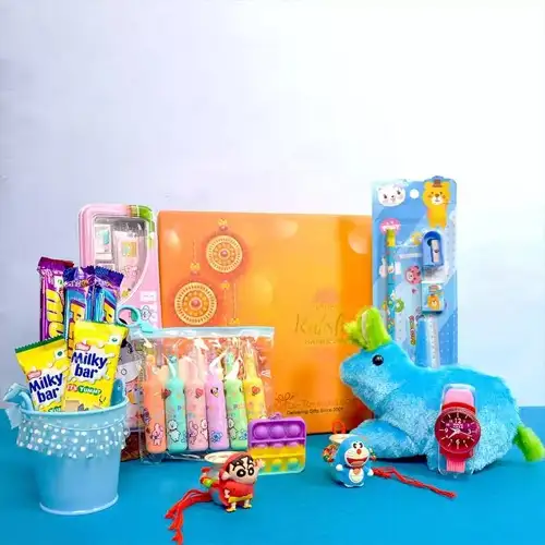 Classy Kids Rakhi n Assorted Kits Combo