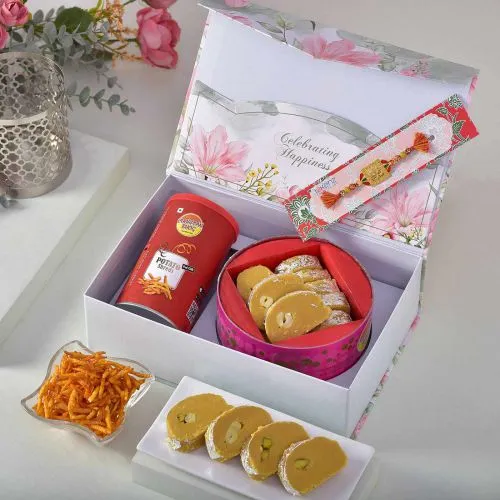 Enticing Rakhi Sweet  N  Dry Fruit Box