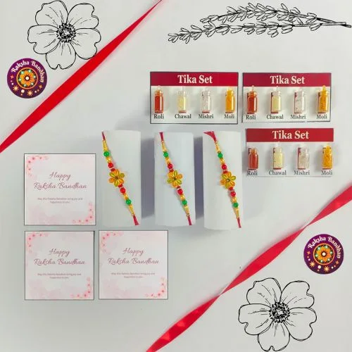 Traditional 3 Rakhi Gift Hamper