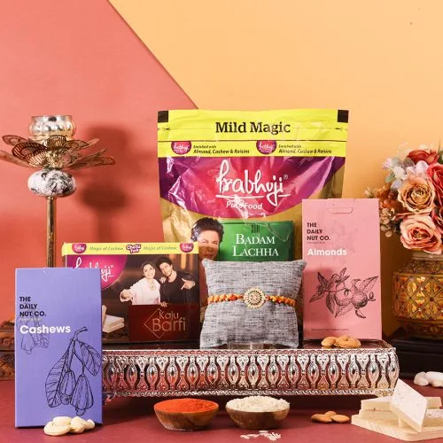 Premium Rakhi  N  Festive Treats Box
