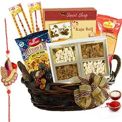 Auspicious Rakhi Basket of Savory Delights