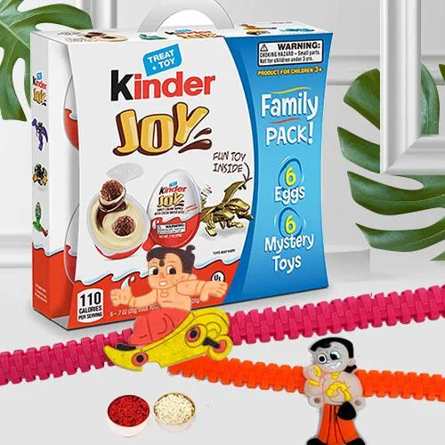 Kinder Joy Chocolate with Chota Bheem Rakhi Set