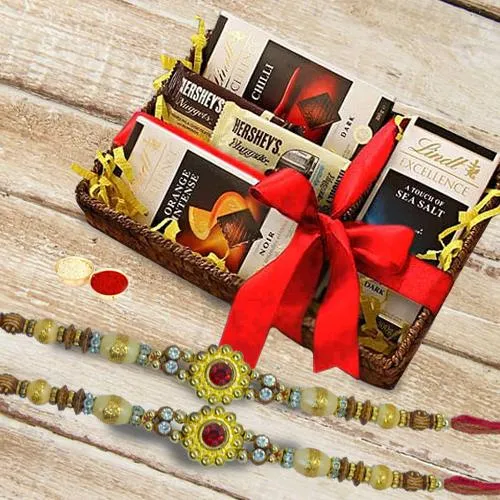 Imported Chocolates with Designer Rakhi Set