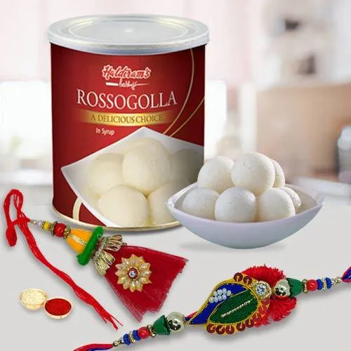 Remarkable Bhaiya Bhabhi Rakhi with Rasgulla