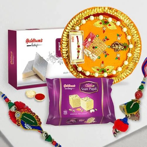 Remarkable Bhaiya Bhabhi Rakhi with Assortments Combo