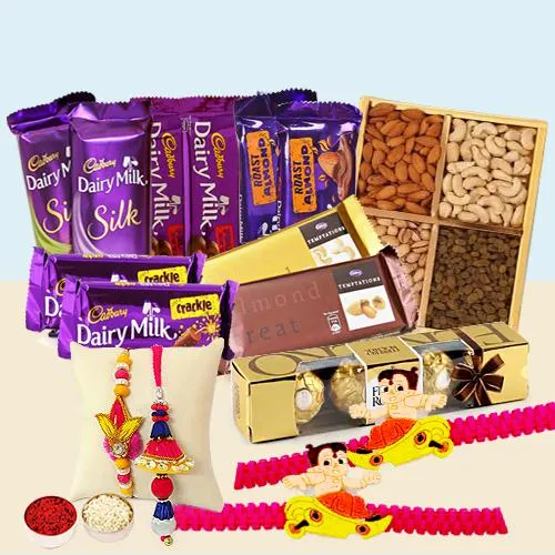 Delightful  Chocolates Rakhi Gift for Family