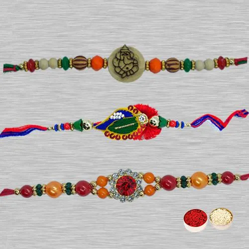 Designer Rakhi Set 3 Pcs